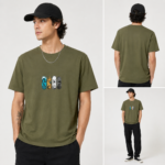 Urban Element Graphic Oversized T-Shirt – Olive Green - Image 3