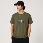 Urban Element Graphic Oversized T-Shirt – Olive Green