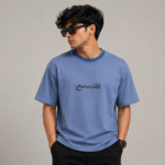 Positive Make It Happen Blue Graphic T-Shirt for Men